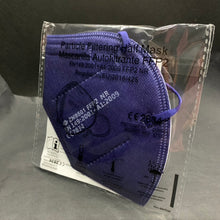 Laden Sie das Bild in den Galerie-Viewer, FFP2 Maske blau, zertifiziert, einzeln verpackt, inkl. Maskenhalter/ Ohrenschoner
