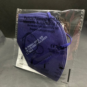FFP2 Maske blau, zertifiziert, einzeln verpackt, inkl. Maskenhalter/ Ohrenschoner