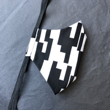 Load image into Gallery viewer, "Striped B/W" Mask