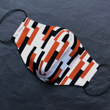 Load image into Gallery viewer, "Striped Rust" Gesichtsmaske, waschbar, cotton