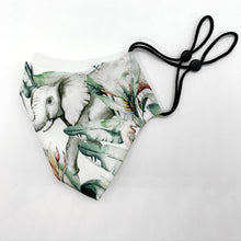 Load image into Gallery viewer, "Jungle mornings" Maske mit Gummi um die Ohren, Gesichtsmaske waschbar, 100% Baumwolle