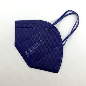 FFP2 Maske blau, zertifiziert, einzeln verpackt, inkl. Maskenhalter/ Ohrenschoner