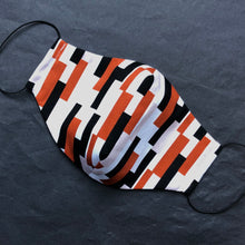 Load image into Gallery viewer, &quot;Striped Rust&quot; Gesichtsmaske, waschbar, cotton
